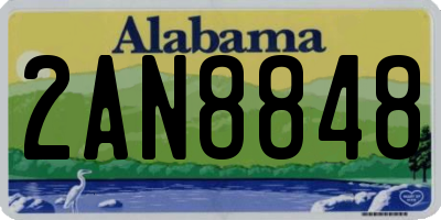 AL license plate 2AN8848
