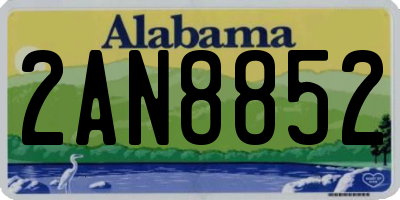 AL license plate 2AN8852