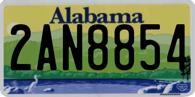 AL license plate 2AN8854