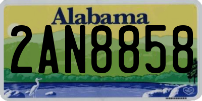AL license plate 2AN8858