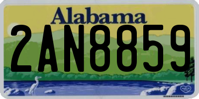 AL license plate 2AN8859