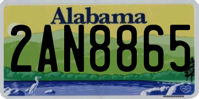 AL license plate 2AN8865
