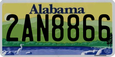 AL license plate 2AN8866