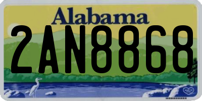 AL license plate 2AN8868