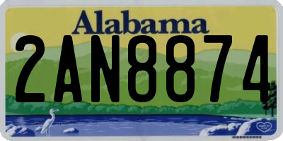 AL license plate 2AN8874