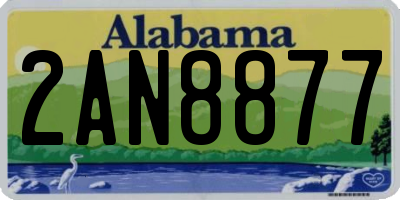 AL license plate 2AN8877