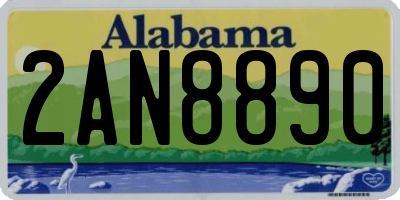 AL license plate 2AN8890