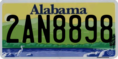 AL license plate 2AN8898