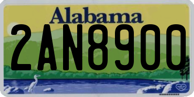 AL license plate 2AN8900