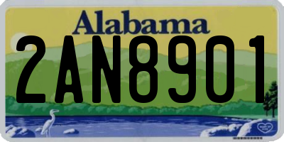 AL license plate 2AN8901