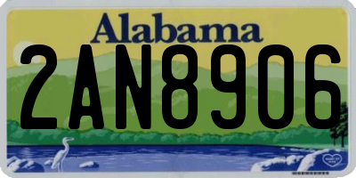 AL license plate 2AN8906