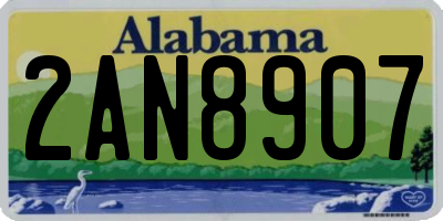 AL license plate 2AN8907