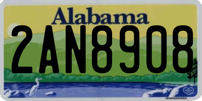 AL license plate 2AN8908