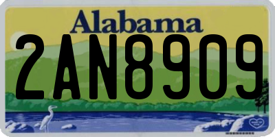 AL license plate 2AN8909