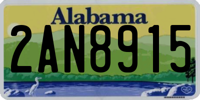 AL license plate 2AN8915