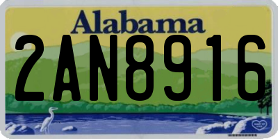 AL license plate 2AN8916