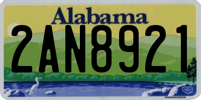 AL license plate 2AN8921