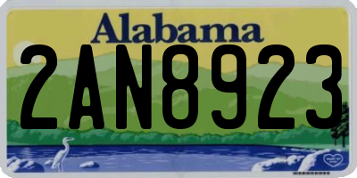 AL license plate 2AN8923