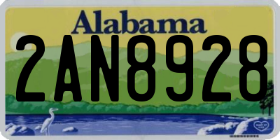 AL license plate 2AN8928