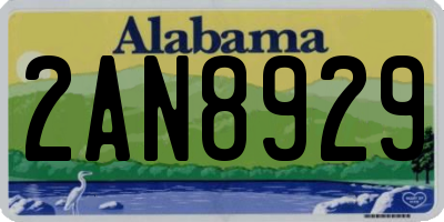 AL license plate 2AN8929