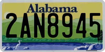 AL license plate 2AN8945
