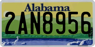 AL license plate 2AN8956