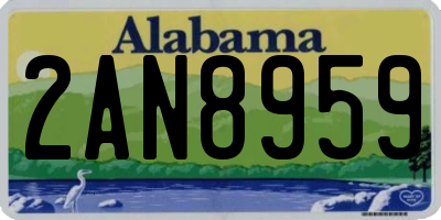 AL license plate 2AN8959