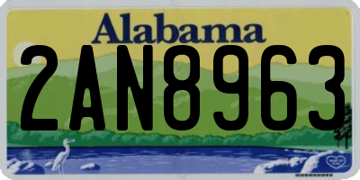 AL license plate 2AN8963