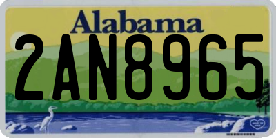 AL license plate 2AN8965