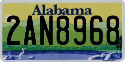 AL license plate 2AN8968