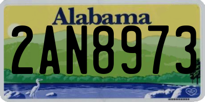 AL license plate 2AN8973
