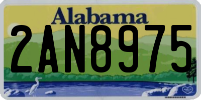 AL license plate 2AN8975