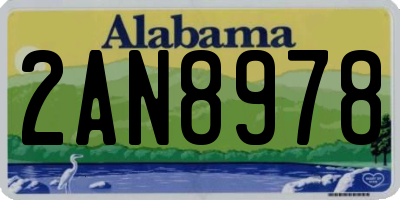 AL license plate 2AN8978