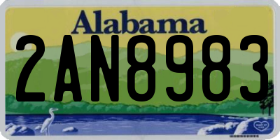 AL license plate 2AN8983
