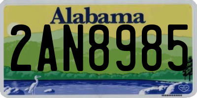 AL license plate 2AN8985