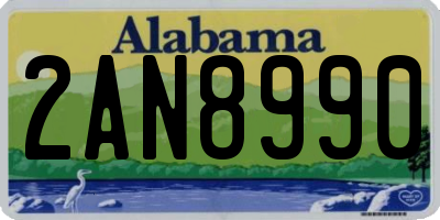 AL license plate 2AN8990