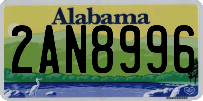 AL license plate 2AN8996