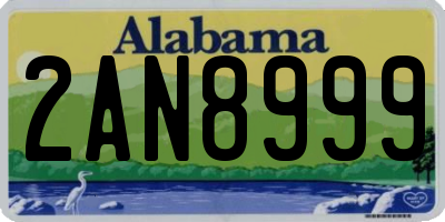 AL license plate 2AN8999