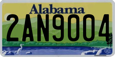 AL license plate 2AN9004