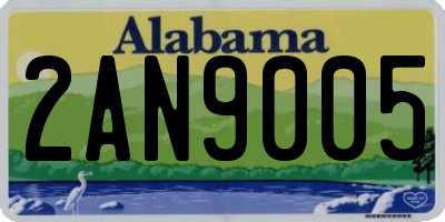 AL license plate 2AN9005