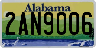 AL license plate 2AN9006