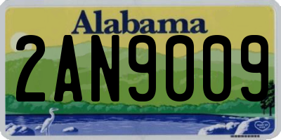 AL license plate 2AN9009
