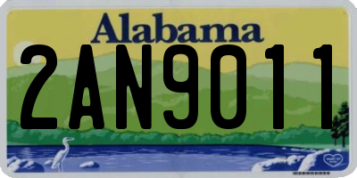 AL license plate 2AN9011