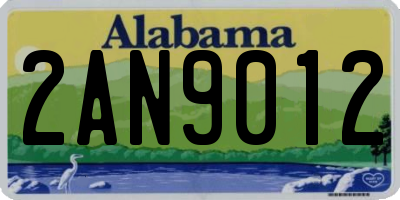 AL license plate 2AN9012