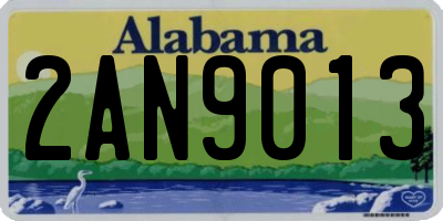 AL license plate 2AN9013