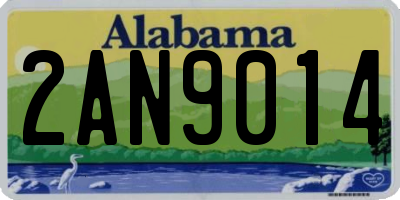AL license plate 2AN9014