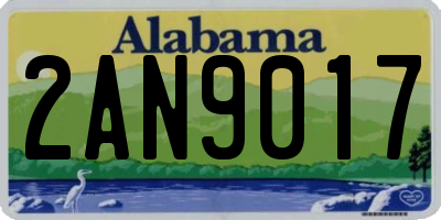 AL license plate 2AN9017