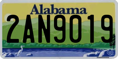 AL license plate 2AN9019