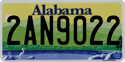 AL license plate 2AN9022