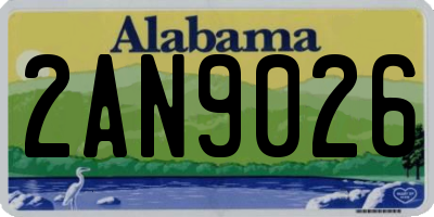 AL license plate 2AN9026